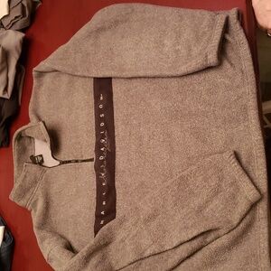 Harley-Davidson Charcoal and Black Zip-Up Sweater